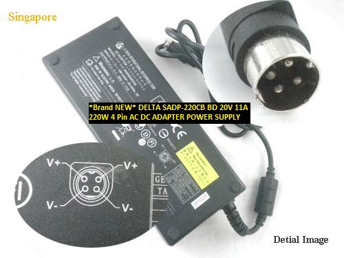 *Brand NEW*220W DELTA 20V 11A SADP-220CB BD 4 Pin AC DC ADAPTER POWER SUPPLY